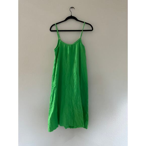 Nation LTD Adele Midi Dress Lime Green Gauzy Lightweight Slip Size S - Picture 6 of 8